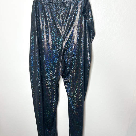 ASOS Design Holographic Pants High Rise Festival Party Pants Plus Size 26 - Picture 9 of 10